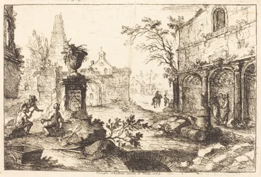 Architektonische Fantasie mit römischen Ruinen