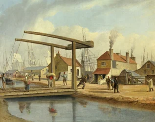 Der Monmouthshire-Kanal in Newport, 1800-1850