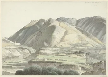 Italienische Landschaft bei Subiaco