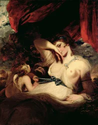 Amor löst den Gürtel der Venus