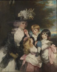 Lady Smith Charlotte Delaval und ihre Kinder George Henry, Louisa und Charlotte, 1787