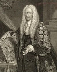 Porträt von Henry Fox, 1. Baron Holland (1705-74), graviert von Henry Robinson