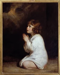 Der kleine Samuel im Gebet. Gemälde von Joshua Reynolds (1723-1792) 1777. Montpellier, Musée Fabre