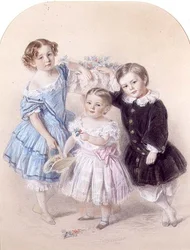 Porträt von drei jungen Kindern