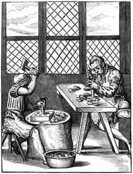 Fingerhutmacher, 16. Jahrhundert