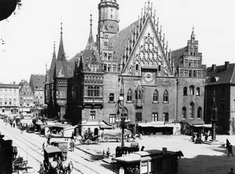 Rathaus, Breslau (heutiges Wroclaw), Polen, ca. 1910