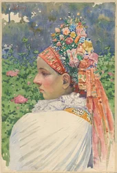 Slowakische Braut von Joza Uprka (1861-1940)
