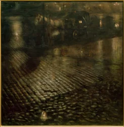 Droschke in der Nacht