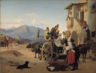 Römische Bauern auf dem Weg zum Markt