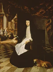 Porträt von Königin Mariana von Spanien (geb. 1631) in Trauer