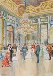 Die Hochzeit von Prinz Ludwig Ferdinand von Bayern mit Infantin Maria de la Paz von Spanien am 2. April 188