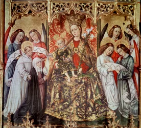 Altarbild der Hl. Ursula: Jungfrau und Kind mit Heiligen und Engeln (1468)