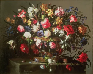 Korb mit Blumen