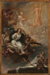 Studie für die Himmelfahrt der Jungfrau für San Augustín, Sevilla, ca. 1670-1672