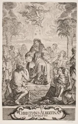 Herzog Christian Albrecht wird von Apollo und den neun Musen geehrt