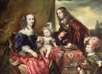 Porträt einer Familie (vermutlich Colonel John Hutchinson)