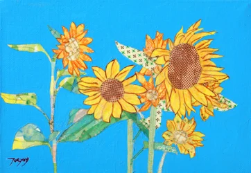 Helle Sonnenblumencollage