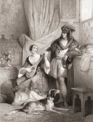 König Karl VII. von Frankreich mit Agnes Sorel