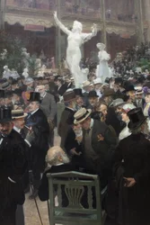 Ein Freitag im Salon des Artistes Français. Gemälde von Jules Alexandre Grun (1868-1939)