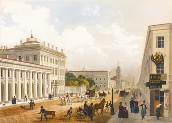 Ansicht des Newski-Prospekts in Sankt Petersburg