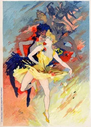 Der Tanz. Allegorie von Jules Cheret, Frankreich, um 1890
