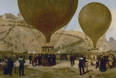 Léon Gambettas Abreise nach Tours im Ballon "Armand-Barbès", 7. Oktober