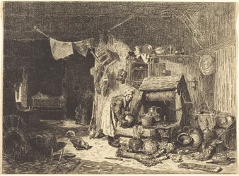 Innenraum eines Bauernhauses