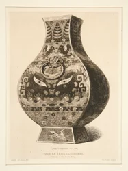 Vase aus Cloisonné-Email