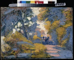 Sonnige Straße. Gemälde von Jules-Leon Flandrin
