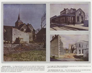 Gourgancon, Der Bahnhof von Fere-Champenoise, Die Geschosse von 150