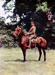 Reiter der britischen Kavallerie während der Schlacht an der Marne östlich von Paris, September 1914