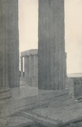 Der Tempel der Athene Nike in Athen, 1913