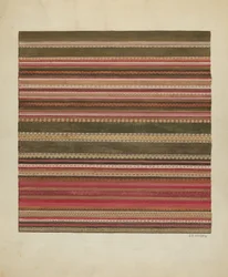 Handgewebter Teppich, ca. 1936