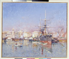 Goelette im Alten Hafen von Marseille