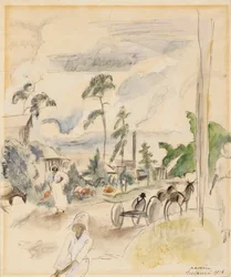 Landschaft mit Figuren, Miami, 1916