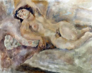 Manolita, eine ausgestreckte nackte Frau