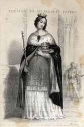 Porträt der Heiligen Elisabeth von Ungarn (1207-1231)