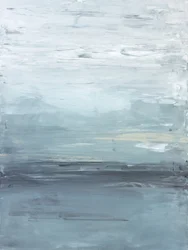 Ein ruhiger nebliger Horizont