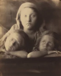 Mary Hillier und zwei Kinder, 1864