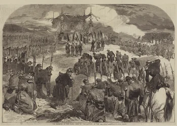 Die Segnung der Fahnen, die bei der Eroberung des Malakhoff verwendet wurden