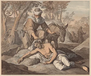 Der barmherzige Samariter, Lukas 10, 33-34