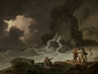 Ein Sturm hinter der Isle of Wight, 1790er Jahre