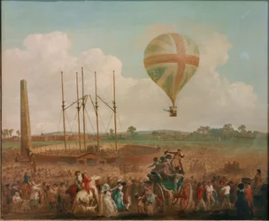 George Biggins Aufstieg in Lunardis Ballon