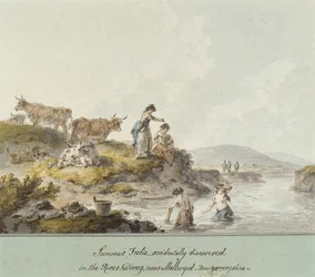 Sommervergnügen, zufällig im Fluss Dovey bei Mallwyd, Montgomeryshire entdeckt