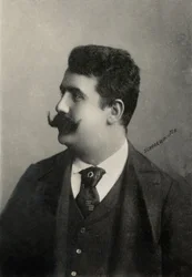Porträt des italienischen Komponisten Ruggero Leoncavallo