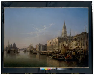 Venedig: Die Riva Degli Schiavoni, Blick nach Westen mit der Punta Della Dogana