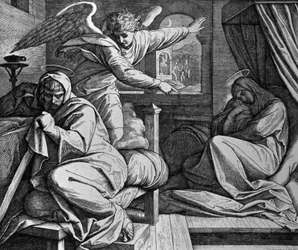 Joseph wird gewarnt, nach Ägypten zu fliehen