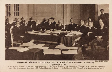 Album "Jack Bosio - Kriegskampagne 1917-1920": Treffen des Völkerbundrates in Genf