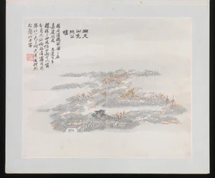 Zehn Orte im Zusammenhang mit Ruan Yuan, datiert 1883 (Album mit zehn Gemälden)