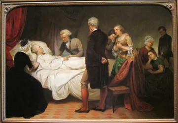 Washington auf seinem Sterbebett
